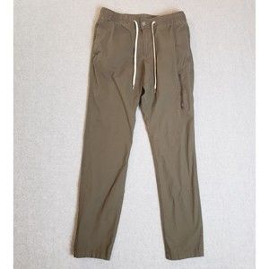 Vuori Pants Mens Medium Dark Oregano Ripstop Jogger DuraTerra Zip Pockets